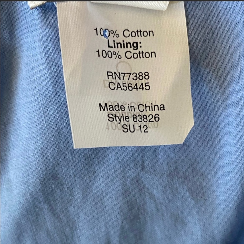 J.CREW BLUE SEERSUCKER FIT&FLARE DRESS